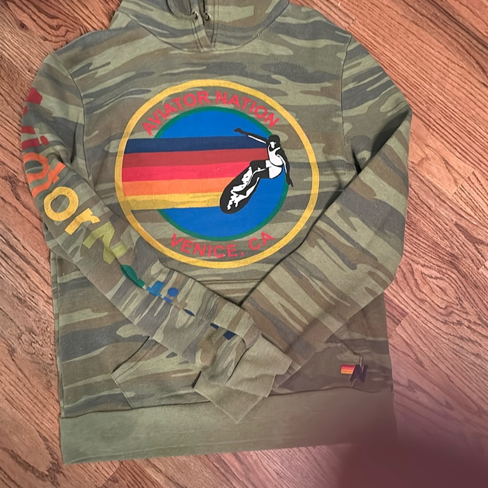 Camo Aviator Nation sweatshirt